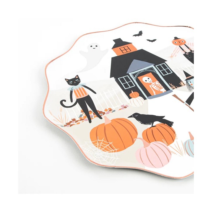 Family Friendly Halloween Tableware - Halloween Dinner Plates Pumpkin Patch - Meri Meri Halloween Partyware