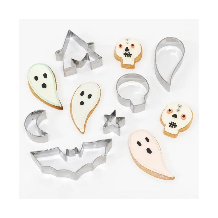 Halloween Keksausstecher Set in Sarg Geschenkschachtel - Halloween Plätzchenförmchen - Halloween Cookie Ausstecher