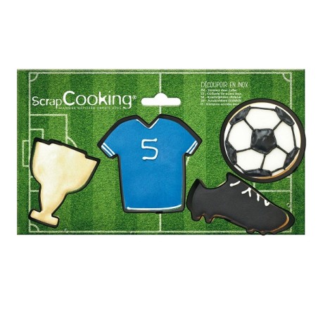 Soccer / Football Cookie Cutter Set with Boots Tricot Cup & Ball