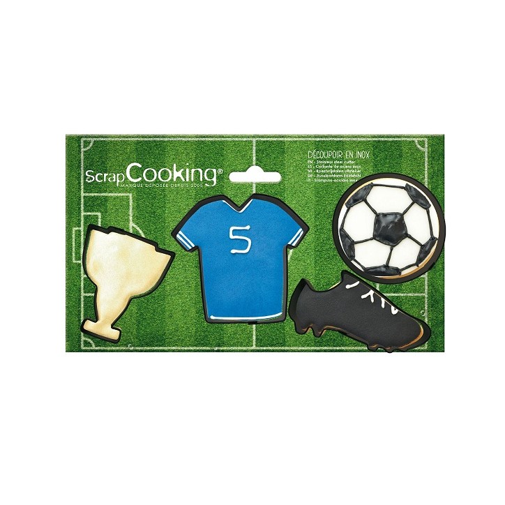 Soccer / Football Cookie Cutter Set with Boots Tricot Cup & Ball