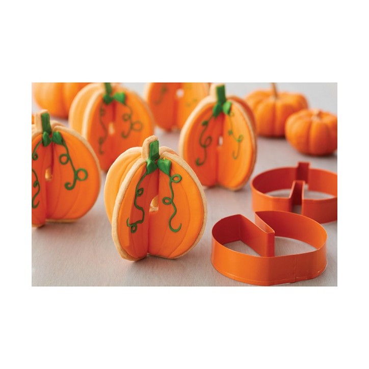 Pumpkin Cookie Cutter - Wilton 3D Pumkin Cutter - Thanksgiving Pumpkin Cookie Cutter Set