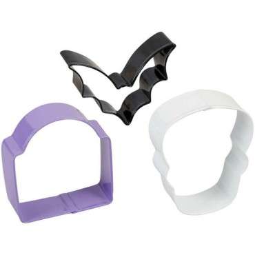 Wilton Tombstone - Bat - Skull Cookie Cutter Set 02-0-0373