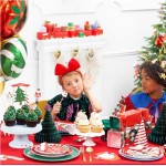 PartyDeco Merry Xmas Kuchentopper Set, 6-teilig