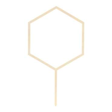 Sechseckiger Tortentopper - Hexagon Kuchentopper - Geo Cake Topper Hexagon