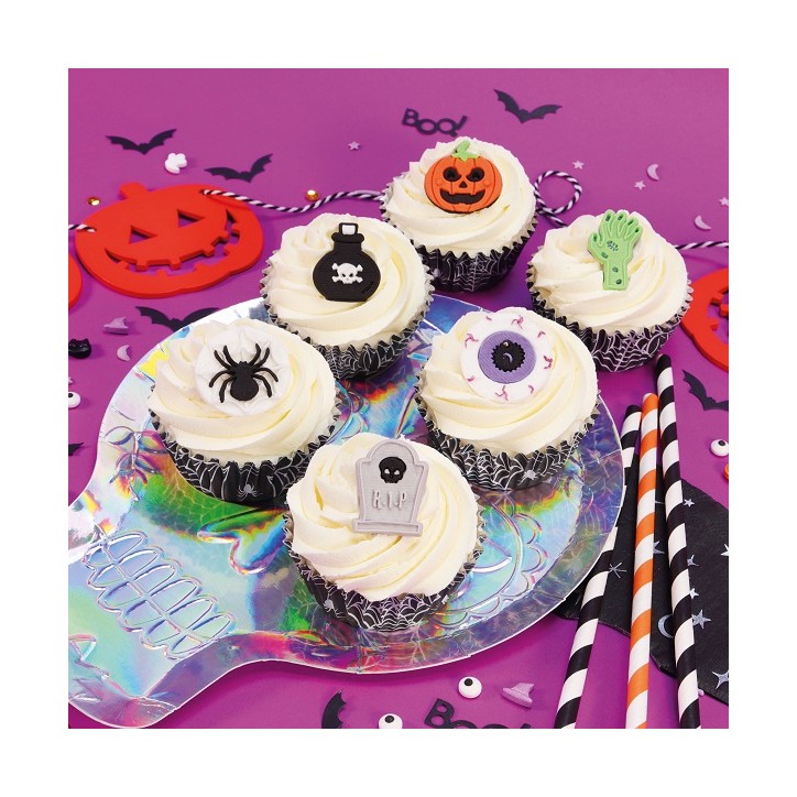 PME Edible Cupcake Toppers, Halloween, Pk/6 - EDP06