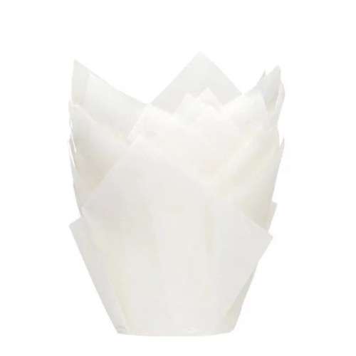 White Tulip Muffin Wraps, 50 pcs