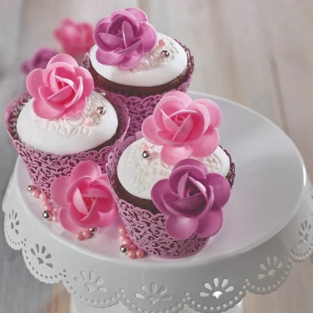 Glutenfree Edible Roses Pink & Purple - Wafer Roses Lactosefree