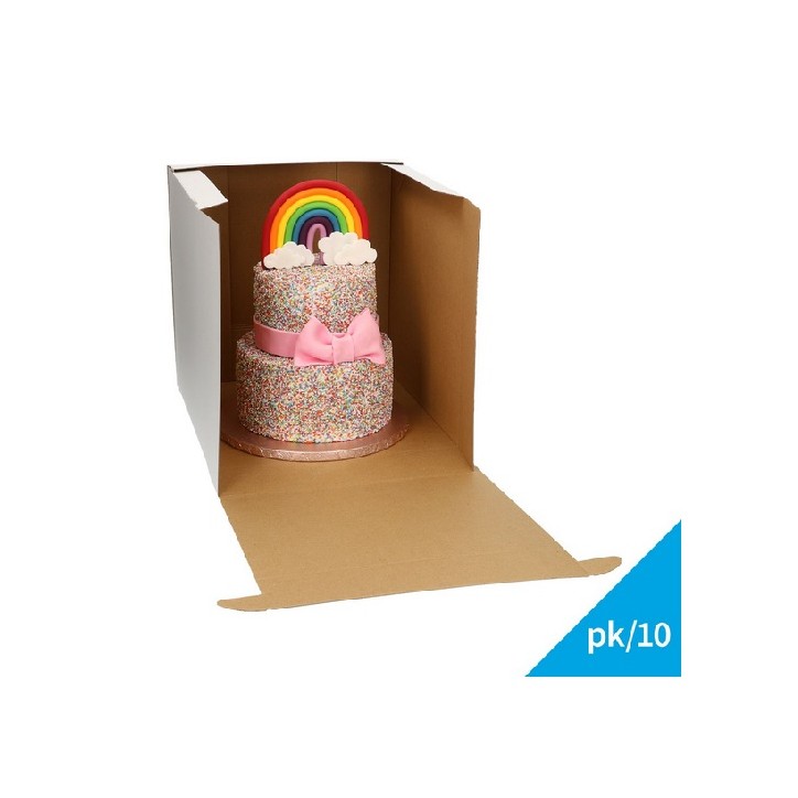 FunCakes Cake Box White 32x32x32 cm pk/10 - BULK Cake Boxes