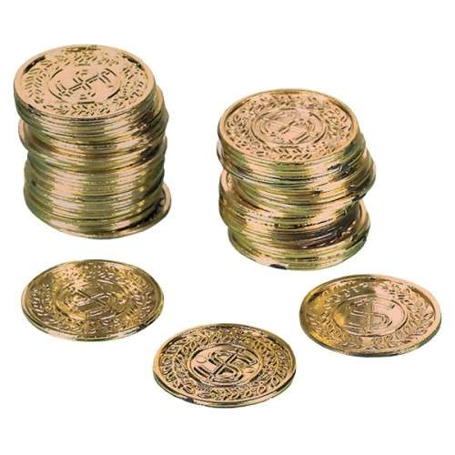 Amscan Gold Coin Pirates Treasure, 72pcs