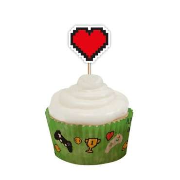 Gamer Cake Decoration - Minecraft Cupcaketopper - J147 Gaming Cake Topper