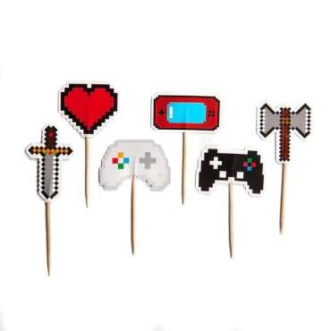 Gaming Party Topper - Minecraft Cupcake Topper - Cupcake Topper Computerspiel