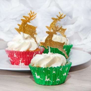 Reindeer Cupcake Cases - Cupcake Liners Christmas Reindeer