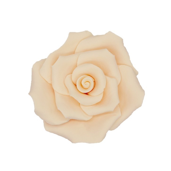 6 Ivory Sugar Roses Handmade - Gluten Free Sugar Roses Ivory