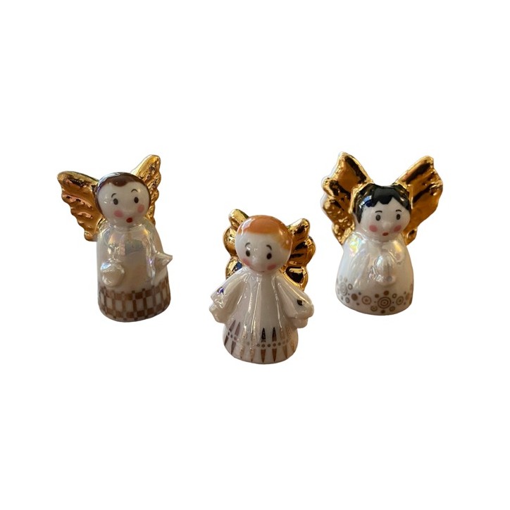 Angel Kingcake Figurine - King Cake Bread Figurine - Porcelain Angel Delux Figurine