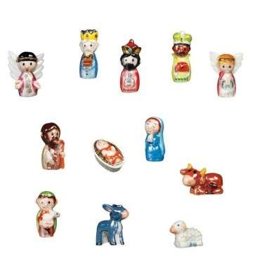 Pearlscent Christmas Crib Figurines - King Cake Figurines Pearlscent