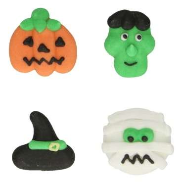 Glutenfree Sugar Decorations Halloween Set/12 - Halloween Cake Decor