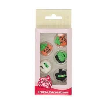 Glutenfree Sugar Decorations Halloween Set/12 - Halloween Cake Decor