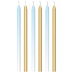 Amscan Birthday Candles Gold & Blue Ombre, 6 pcs