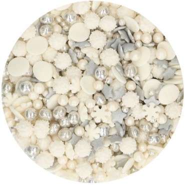 FunCakes Sprinkle Medley Winter 50g - F51480 - Snowflake Sprinkles Mix