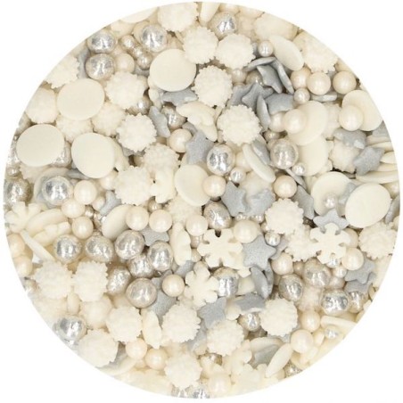 FunCakes Sprinkle Medley Winter 50g - F51480 - Snowflake Sprinkles Mix