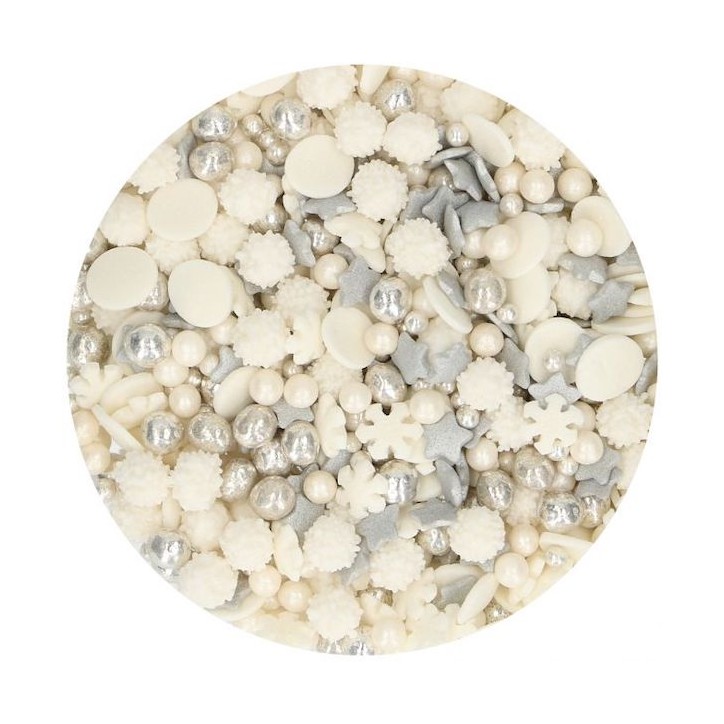 FunCakes Sprinkle Medley Winter 50g - F51480 - Snowflake Sprinkles Mix