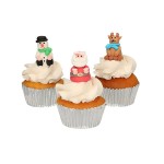 FunCakes 3D Christmas Figures Sugar Decoration, 3 pcs