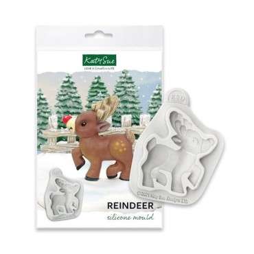 Rudolph Reindeer Sugarcraft Mould - Katy Sue Reindeer Silicone Mould