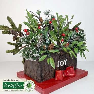 Katy Sue Mould Winter Foliage - Sugarcraft Mould conifer cones and berries