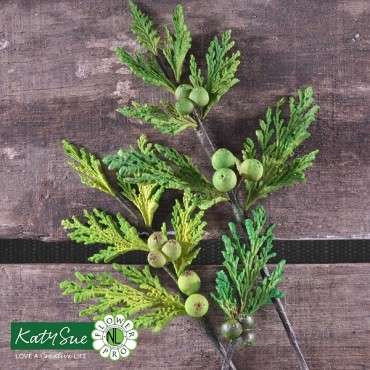 Katy Sue Mould Winter Foliage - Sugarcraft Mould conifer cones and berries