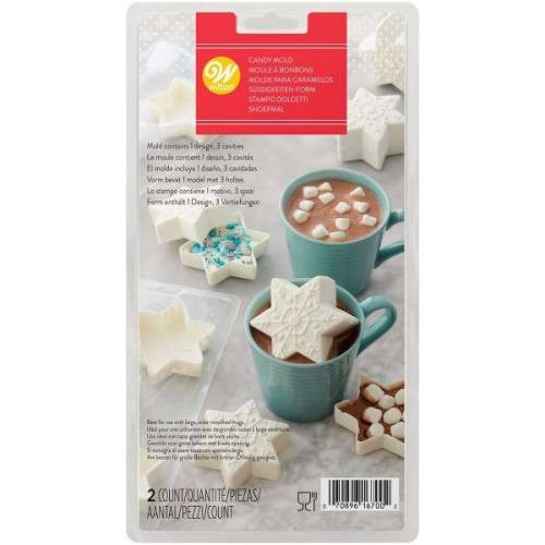 Wilton Hot Chocolate Bomb 3D Snowflake Candy Mould