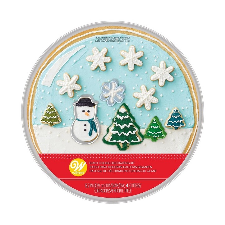 30cm Schneekugel Keksausstecher Set - 2107-0-0198 Snowglobe Giant Cookie Decorating Kit, 5-Piece