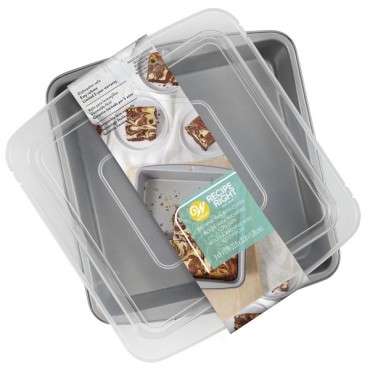 Wilton Recipe Right non-stick Brownie Tin with Cover - Wilton Covered Brownie Pan Square 22,5 x 22,5cm