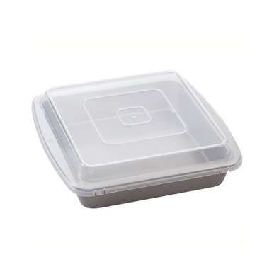 Wilton Recipe Right non-stick Brownie Tin with Cover - Wilton Covered Brownie Pan Square 22,5 x 22,5cm