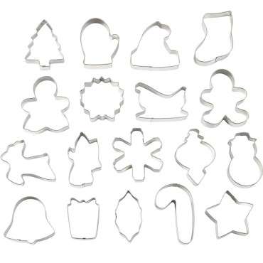 Christmas Cookie Gift Set 18-piece - Wilton Holdiay Cookie Cutter Set 02-0-0423