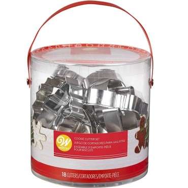 Christmas Cookie Gift Set 18-piece - Wilton Holdiay Cookie Cutter Set 02-0-0423