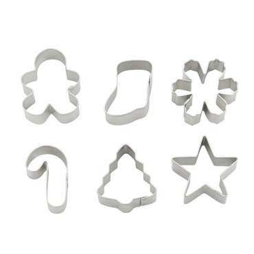 Wilton Mini Holiday Cookie Cutter Set in Wreath Gift Packaging 02-0-0382