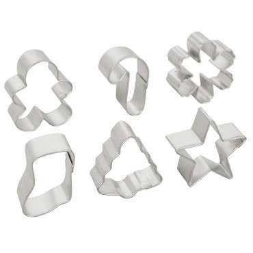 Wilton Mini Holiday Cookie Cutter Set in Wreath Gift Packaging 02-0-0382