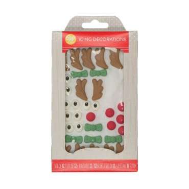 Wilton Reindeer Sugar Decoration Set - Wilton Royal Icing Decorations Reindeer Set/12