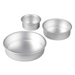 Wilton Aluminium Round Cake Pan Set 10cm, 15cm & 20cm