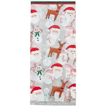 Wilton Treat Bags Santa / Snowman / Reindeer pk/20