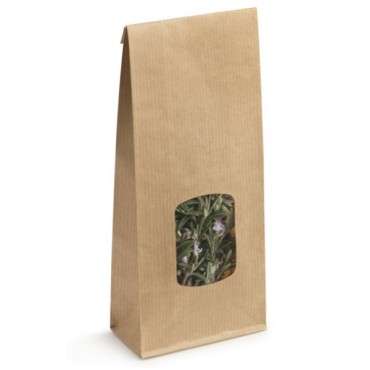 10 Kraft Food Packaging Bags 100 x 290 x 55 mm