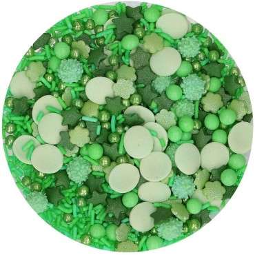 FunCakes Sprinkle Medley Green 65g - Green Sugar Sprinkles