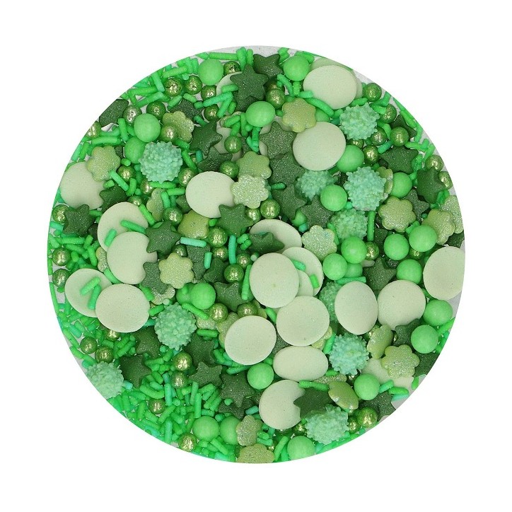 FunCakes Sprinkle Medley Green 65g - Green Sugar Sprinkles