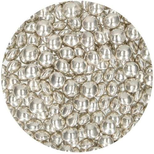 FunCakes Choco Linsen Metallic Silver, 80g