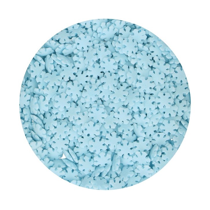 FunCakes Snowflakes Blue Cake Decor 50g - F52955 Snowflakes Sugar Sprinkles