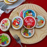 deKora 58mm Esspapier Weihnachten Cupcake Toppers, 12 Stück