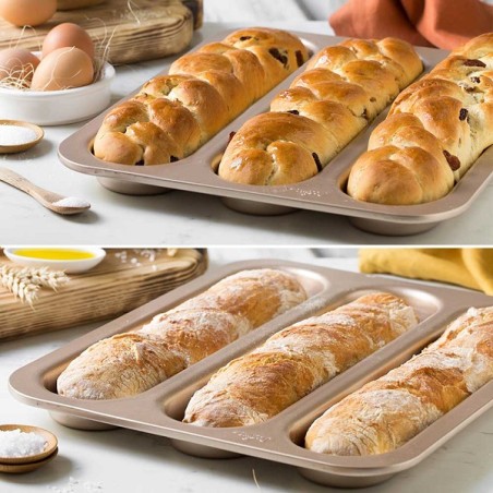 RoseGold baguette baking Pan - Baguette Tray Rose 0070105