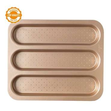 Baguette Backblech Decora GOLDLine 0070105 - Decora Baguette Brot-Backform Rosegold