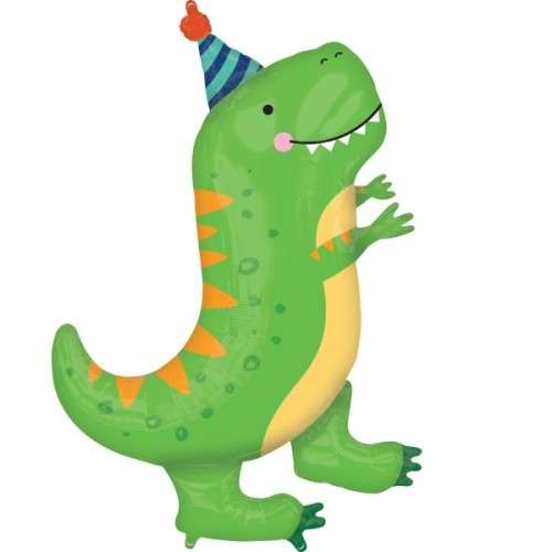 Amscan Folienballon Dino mit Partyhut Dino-Mite 66x86cm