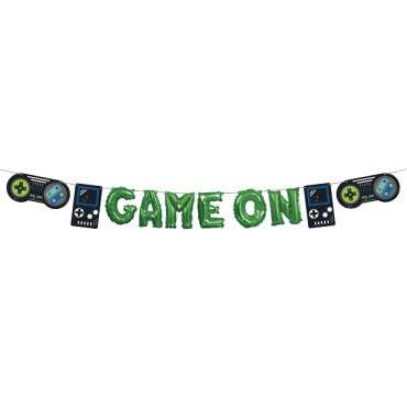 GAME ON Partybunting - Balloon Banner GAME ON - GAMER PARTY Supply